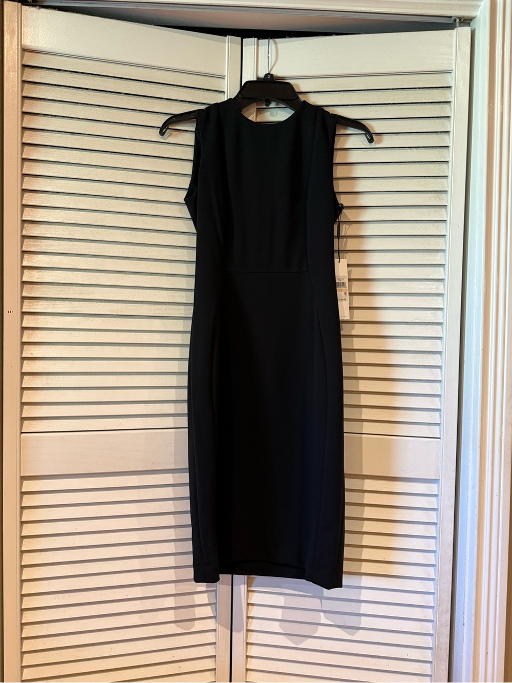 Calvin Klein Black Sleeveless Sheath Dress